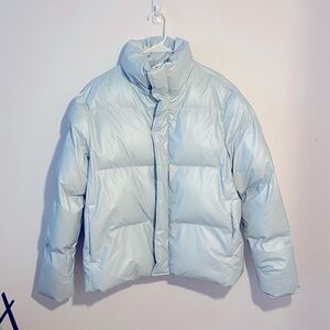 Rains Light Blue Puffer Jacket - XS/S - Brand New - NWT